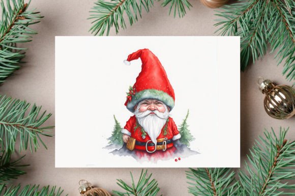 Christmas Gnome with Hat Santa Claus Graphic Illustrations By Creative Designs