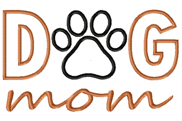 Dog Mom Animals Embroidery Design By Reading Pillows Designs