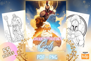 Greek Mythology : Gods, Coloring Pages Gráfico Desenhos e livros para colorir para crianças Por Sahad Stavros Studio 1