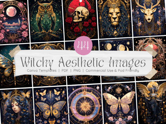 44 Witchy Tarot Notebook Cover Templates Graphic Patterns By BLDGtheBrand