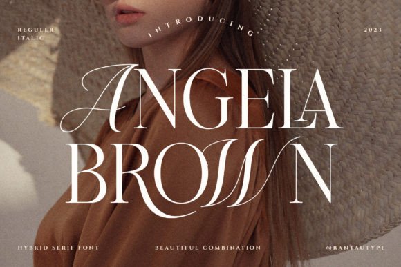 Angela Brown Fontes Serif Fonte Por RantauType
