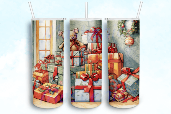 Christmas Greetings Tumbler PNG Graphic Crafts By Mastenic