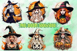 Halloween Witch Sublimation Illustration Généré par IA Par SR Design 3