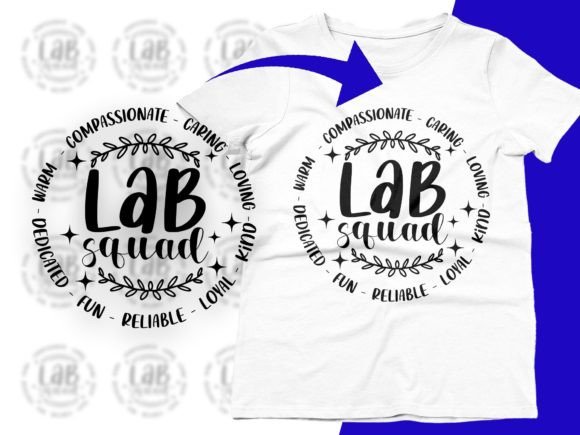 Lab Squad Lab Staff Appreciation Gift Gráfico Designs de Camisetas Por CraftDesigns