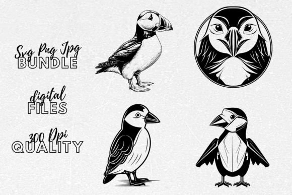 Puffin SVG - Puffin Bird Clipart Graphic Crafts By Younique Aartwork