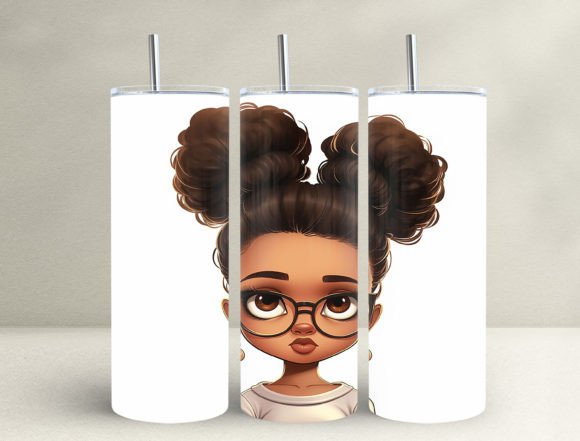 3D Baby Black Girl 20oz Tumbler Wrap Graphic Crafts By Frangipani store
