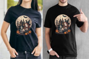 Halloween Coffee Couple T-Shirt Design Graphic T-shirt Designs By TANIA KHAN RONY 3