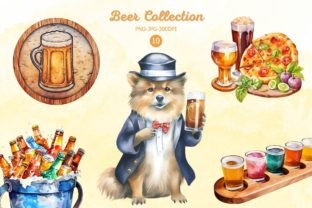 Watercolor Beer Sublimation Clipart Set Graphic Crafts By Pom Prompt 1