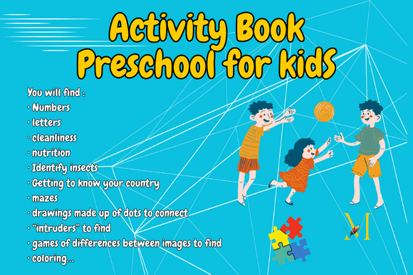 Activity Book Preschool for Kid Gráfico Interiores KDP Por Morchidi