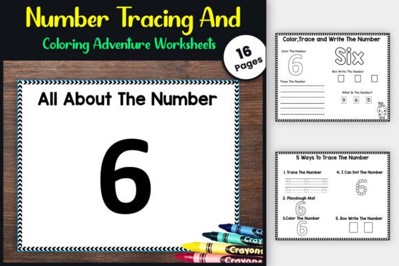 No-Prep Number 6 Tracing and Activities Graphic PreK By TheStudyKits