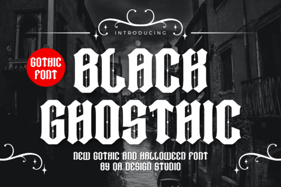 Black Ghosthic Blackletter Font By qrdesignstd