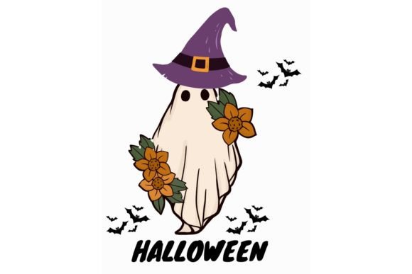 Halloween Ghost Graphic T-shirt Designs By Stitched Dreams