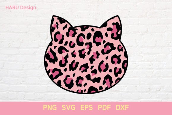 Leopard Print Cat Graphic Crafts By HARUdesign