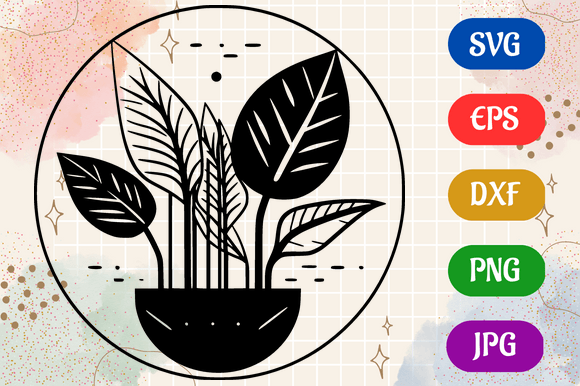 Plants | Silhouette SVG EPS DXF Vector Graphic AI Illustrations By Creative Oasis
