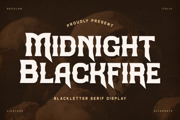 Midnight Blackfire Blackletter Font By Storytype Studio
