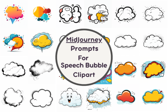 Prompt for Speech Bubble Clipart Graphic AI Generated By Milano Creative