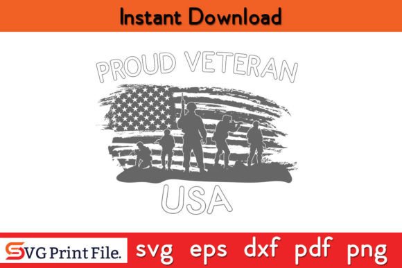 Proud Veteran USA Veteran SVG PNG Craft Graphic Crafts By Svgprintfile