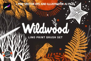 Wildwood Procreate Brush + Clipart Graphic Brushes By MelsBrushes 1