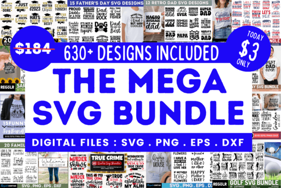 The Big SVG Bundle, Mega Svg Bundles Afbeelding Crafts Door Regulrcrative