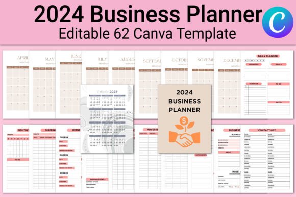 2024 Business Planner Graphic KDP Interiors By Moriom