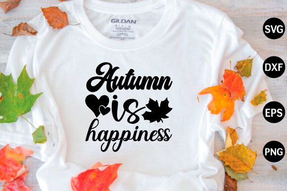 Autumn is Happiness Svg Illustration Modèles d'Impression Par Designstore99
