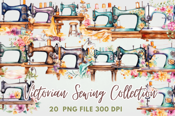 FREE Victorian Sewing Collection Clipart Grafik Plotterdateien Von Regulrcrative