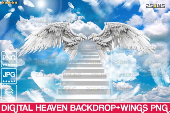 Funeral Heaven Clouds Backdrop Wings Png Graphic Layer Styles By 2SUNS