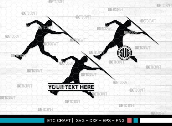 Track and Field SVG Monogram Graphic Crafts By Pixel Elites
