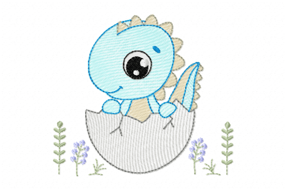 Baby Dinosaur Baby Animals Embroidery Design By Reading Pillows Designs