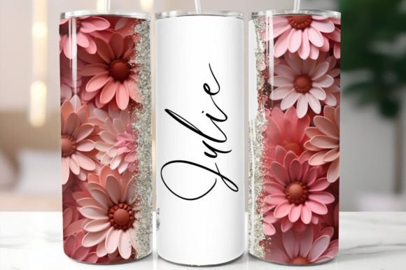 Daisy Serenade Personalize Tumbler Graphic Print Templates By Digital Nest Egg