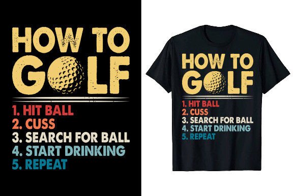 Golf Player Golfing T-shirt Design Gráfico Diseños de Camisetas Por tee_expert