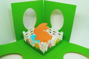 Happy Easter Bunny and Eggs Exploding Box Easter 3D SVG Craft By 3D SVG Crafts 4