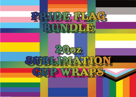 LGBTQIA+ 20oz Waterslide/Sublimation Cup Graphic Crafts By Swamp Lady Designs