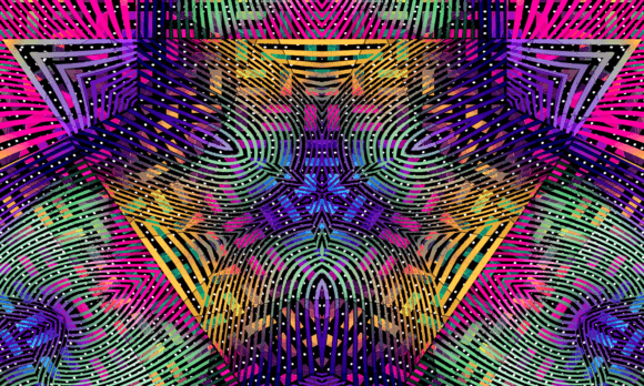 Psychedelic Harmony Kaleidoscope Trio Graphic Backgrounds By Pamela Arsena