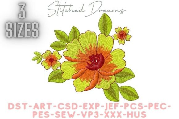 Stunning Flower Clothing Embroidery Design By Stitched Dreams