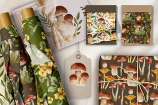 Watercolor Mushroom Fall Graphics Bundle Graphic Illustrations By Red Ink 6