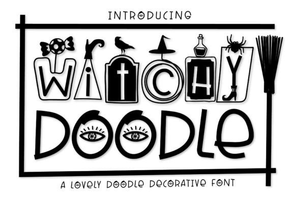 Witchy Doodle Decorative Font By Nobu Collections