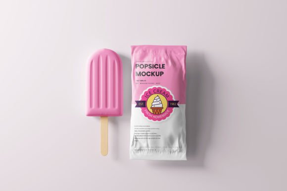 Popsicle Ice Cream Packaging Mockup Graphic Product Mockups By pmvchamara