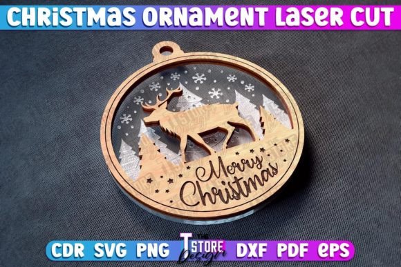 Christmas Ornament Laser Cut SVG Graphic Crafts By The T Store Design