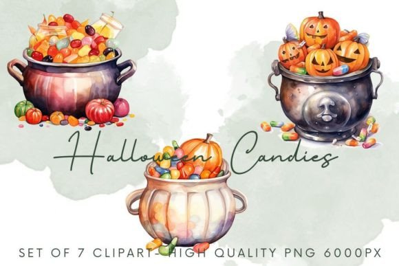 Halloween Candies Graphic Illustrations By SaraDesign2