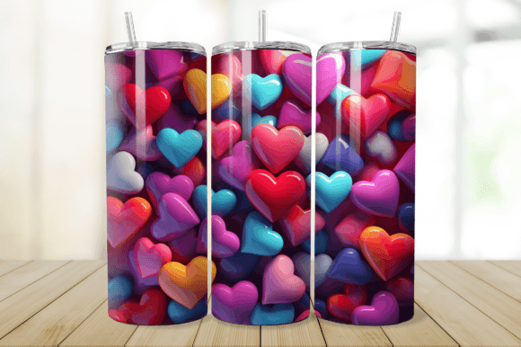 Inflated Hearts 20 Oz Skinny Tumbler Graphic Crafts By Regulrcrative