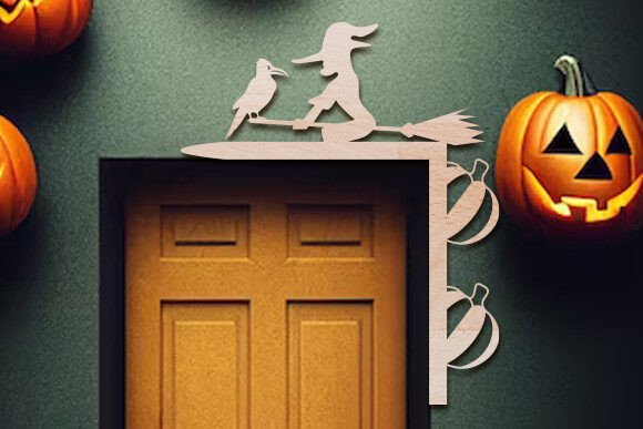 Laser Cut Halloween Door Corner Svg Graphic 3D SVG By Cutting Edge