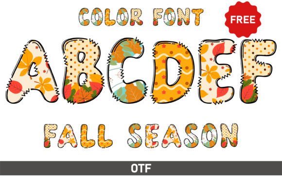 Fall Season Color Fonts Font By Veil