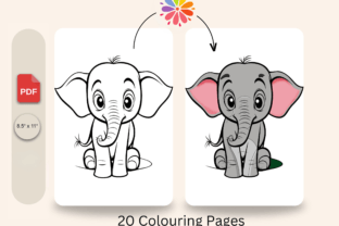 Simple Kids Coloring Pages of Elephants Graphic Coloring Pages & Books Kids By Creative Templates Den 1