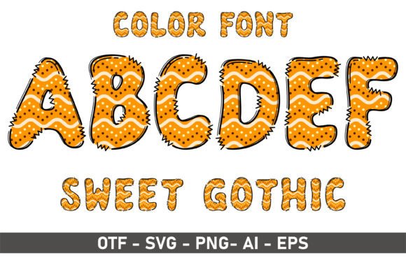 Sweet Gothic Color Fonts Font By Veil