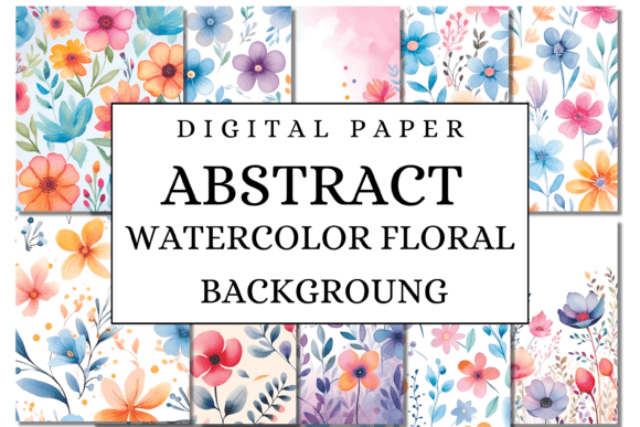 Abstract Watercolor Floral Background Grafika Tła Przez Book2Bees