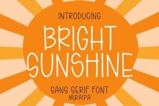 Bright Sunshine Font Sans Serif Font Di miraipa 1