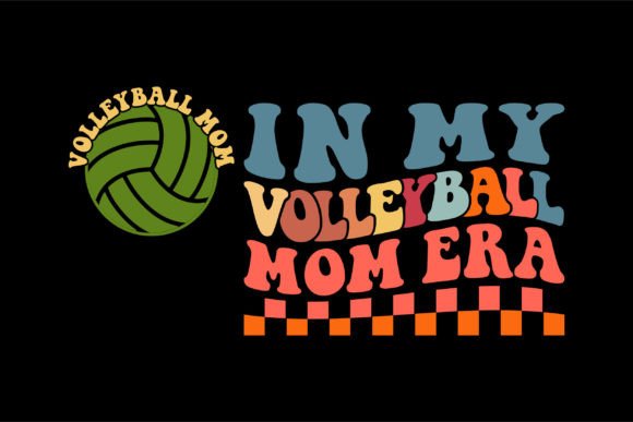 In My Volleyball Mom Era PNG Afbeelding T-shirt Designs Door Vintage