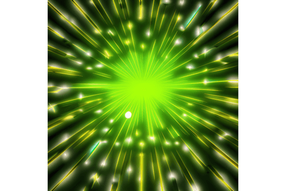 Neon Green Bokeh Starburst Gráfico Gráficos IA Por L. M. Dunn