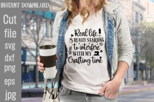 Real Life is Really Starting to Interfer Grafica Design di T-shirt Di SimaCrafts 3